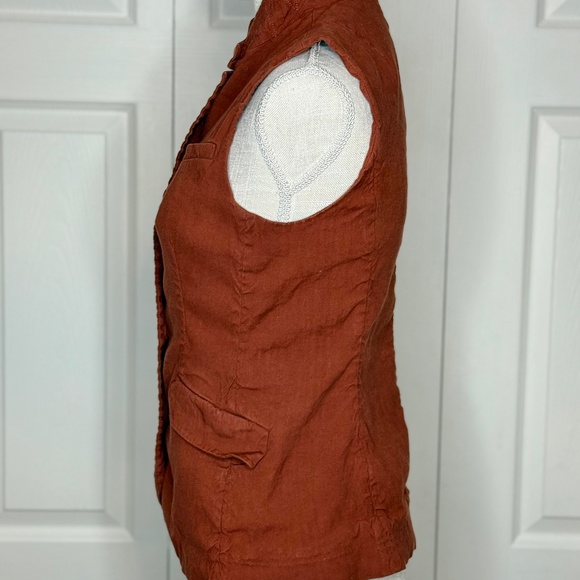 Rag & Bone Women's Slade Linen-Blend Vest Size 4 - Picture 6 of 14